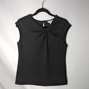 Liz Claiborne Sleeveless Top | Black | S